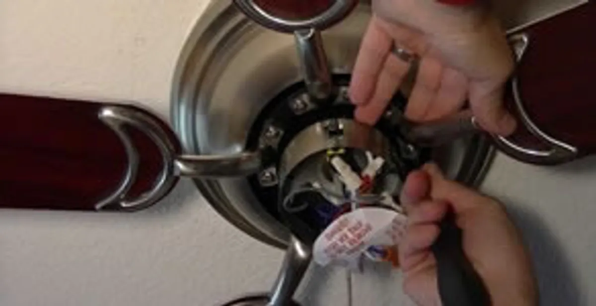 Ceiling fan installation with electrical wiring and mounting by professional electrician in Easton, PA