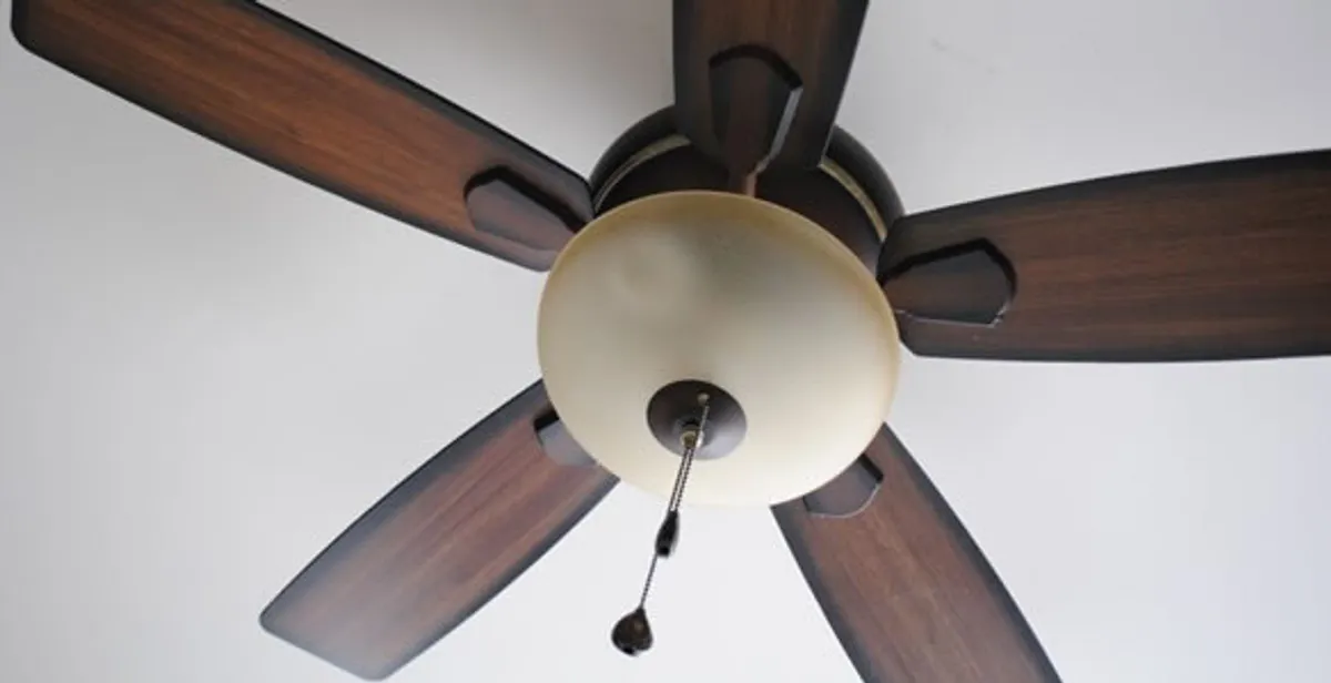 Fully installed ceiling fan with balanced blades and light fixture in Easton, PA