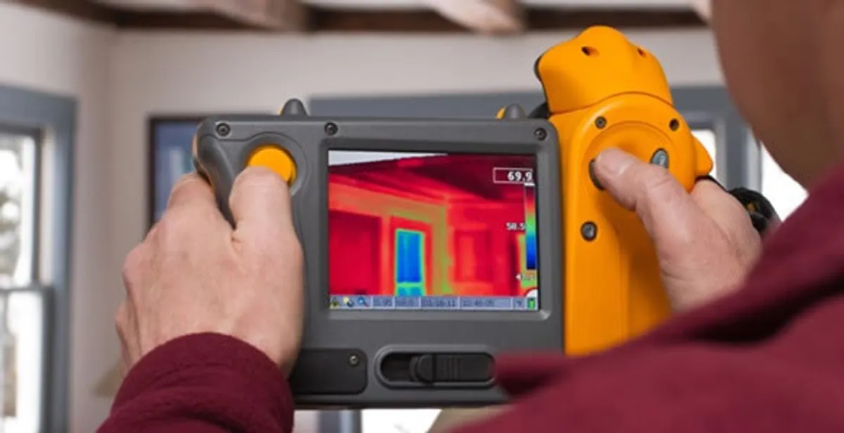 home energy audit service capturing thermal readings to analyze insulation and electrical efficiency in Easton, PA