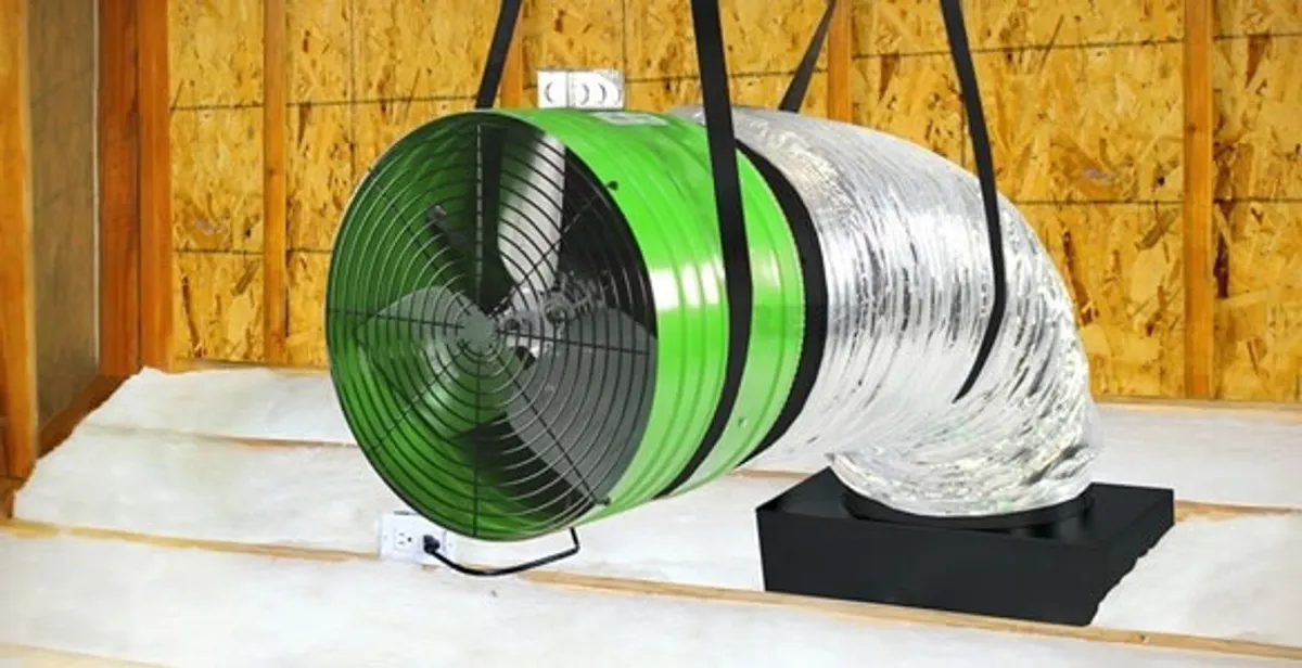 whole house fan installation services with professionally mounted ventilation fan system in Easton, PA
